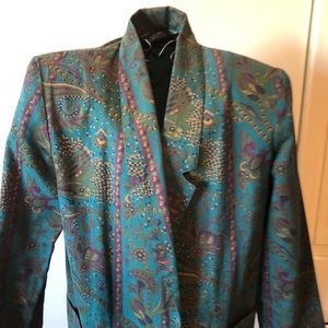 Vintage 90’s teal Cabin Creek blazer size 6P